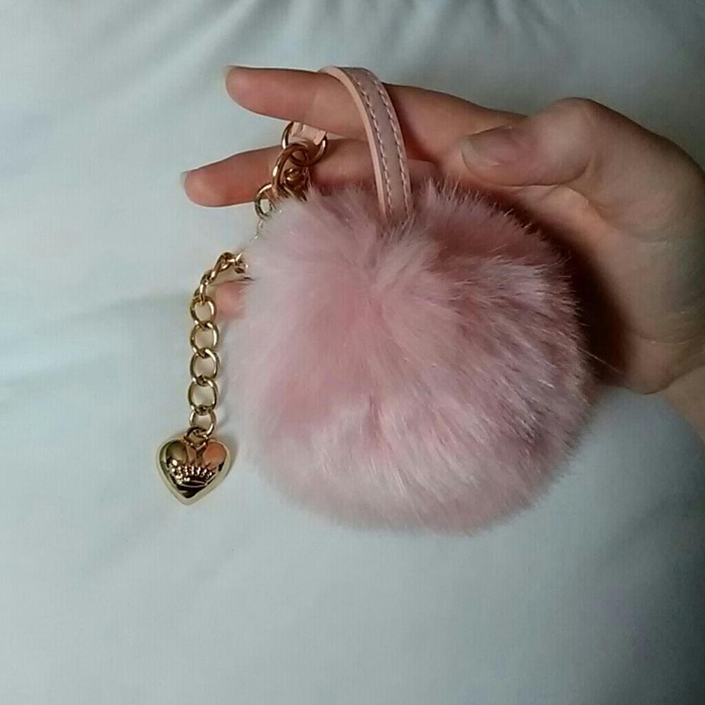 SALE! Light Pink Pom-Pom Keychain
